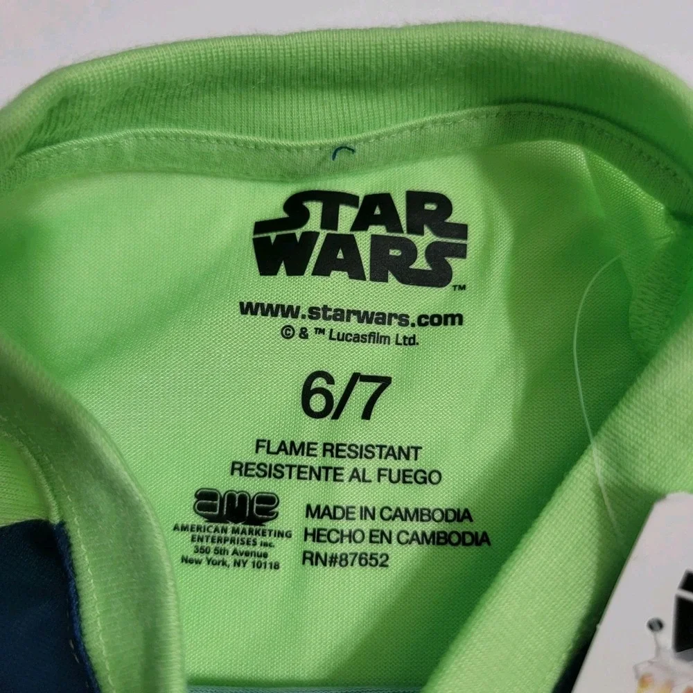 NEW STAR Wars Baby‎ Yoda Super Hero Boys Long Sleeve Pajama 2 PC Set Size 6-7